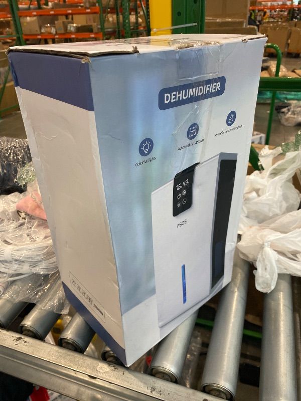 View 2 of *USED*
Dehumidifier, Dehumidifiers for Home,98 OZ Water Tank, (1000 sq.ft) Quiet Dehumidifier for Basement Bathroom Bedroom with Humidity Display, Auto Shut Off, Relaxing 7 Color Ambient Light(Gray)