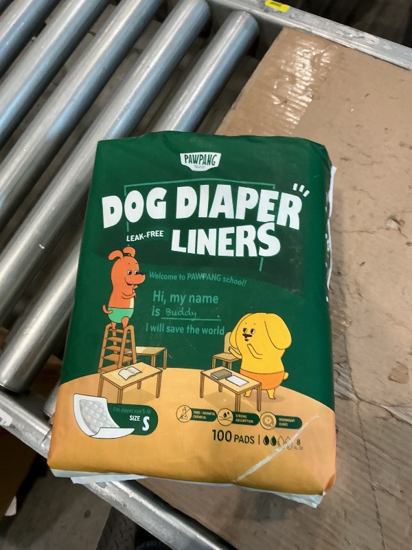 Photo 1 of *USED*
PAWPANG Disposable Dog Diaper Liners Booster Pads for Male & Female Dogs, 100ct, 5 Sizes Options, Doggie Diaper Inserts fit Most Types of Dog Diapers - Pet Belly Bands & Male Wraps (Small (100 ct))