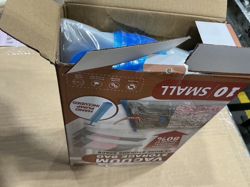 Photo 1 of 10 Small Vacuum Storage Bags with Travel Hand Pump, Small Vacuum Seal Bags for Clothing, Space Saver Bags for Clothes