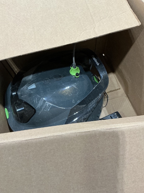 Photo 1 of *USED*
Pooloob PF1 Cordless Robotic Pool Vacuum Cleaner for Above & In-Ground Pools with Retrieval Buoy, Max Cleaning Coverage 1345 Sq.ft, 150Mins Runtime, Self-Parking, Fast Charging, Deep Gray