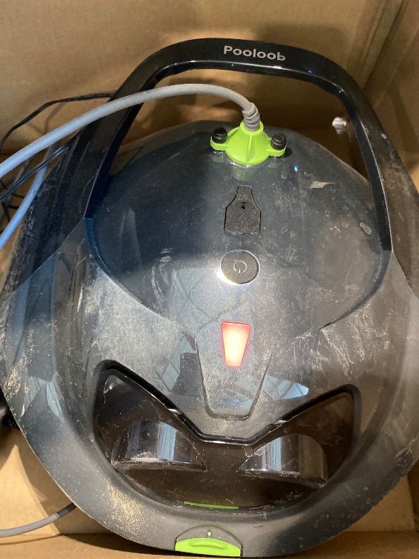Photo 1 of *USED*
Pooloob PF1 Cordless Robotic Pool Vacuum Cleaner for Above & In-Ground Pools with Retrieval Buoy, Max Cleaning Coverage 1345 Sq.ft, 150Mins Runtime, Self-Parking, Fast Charging, Deep Gray