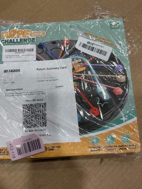 Photo 1 of ******NO ROPES******lartoys Rope Untangling Puzzle Game, Educational Strategy Board Game for Kids & Adults, Family Travel Party Games with Multi-Level Challenges, Gifts for All Ages(Manual on Box)