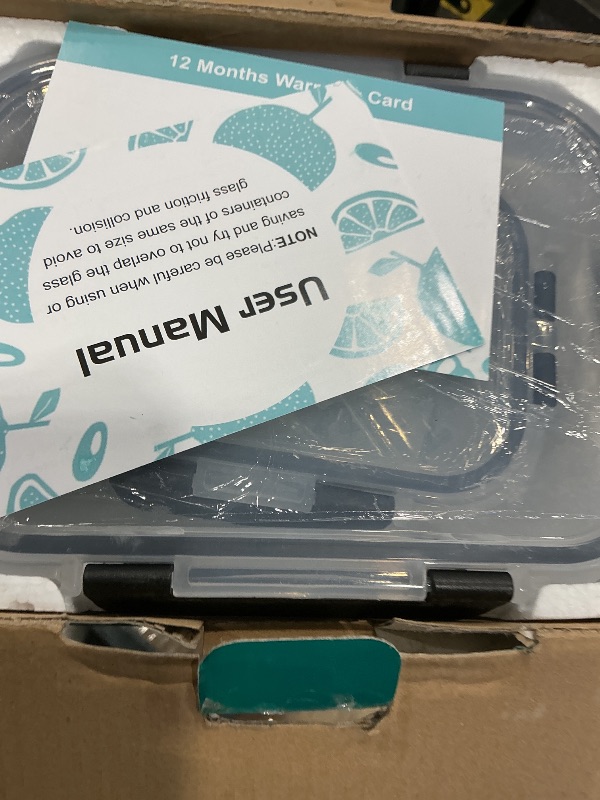 Photo 1 of ***MISSING ONE*** HOMBERKING 10 Pack Borosilicate Glass Meal Prep Containers with Locking Lids, Glass Food Storage Containers Set, Airtight Lunch Bento Boxes, BPA-Free & Leak Proof, 36oz & 14oz, Freezer, Oven Safe