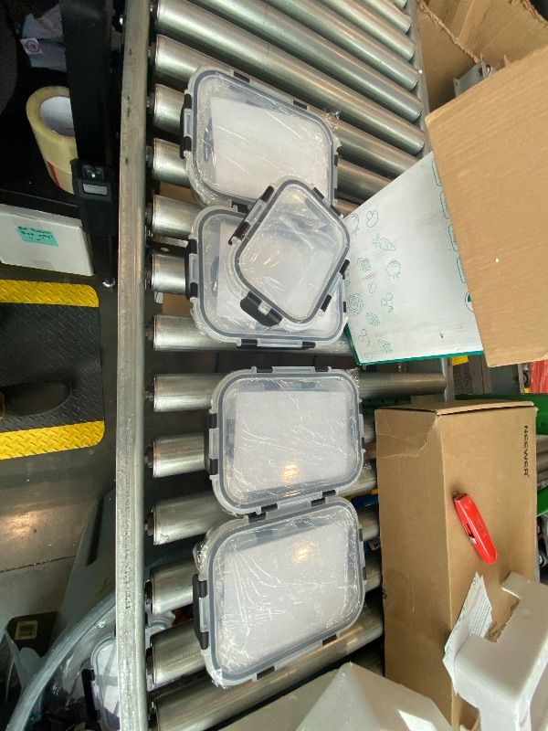 Photo 1 of ***MISSING ONE*** HOMBERKING 10 Pack Borosilicate Glass Meal Prep Containers with Locking Lids, Glass Food Storage Containers Set, Airtight Lunch Bento Boxes, BPA-Free & Leak Proof, 36oz & 14oz, Freezer, Oven Safe