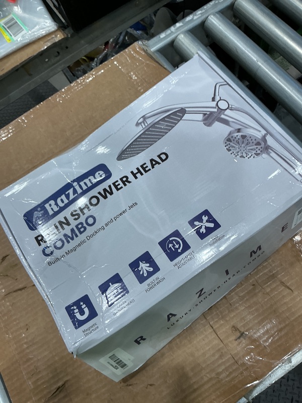 Photo 1 of *MINOR DAMAGE - USED*
Shower Head with filtered Handheld High Pressure daul Shower Heads with Handheld Spray Combo and 10 Sprays Handheld Shower Head Detachable Shower head Built-in Magnetic Docking and Power Jets Chrome