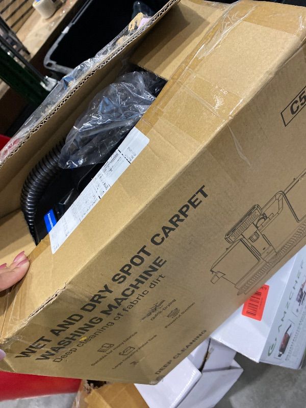 Photo 1 of *MINOR DAMAGE - USED*
Vaconly Portable Spot Cleaner Machine for Carpet and Upholstery - 18Kpa Carpet Cleaner with Dual BrushHeads, Easy Move, Cleaning Machine for Furniture, Couch, Stairs, Car and Pet Stain, Blue