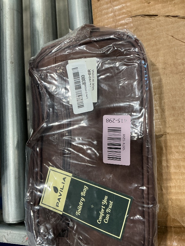 Photo 1 of *USED*
PAVILIA Toiletry Bag for Men, Travel Essentials Shaving Dopp Kit, Mens Travel Bag Toiletries Organizer Case for Grooming, PU Leather Water Resistant Cosmetic Bag Pouch (Dark Brown)