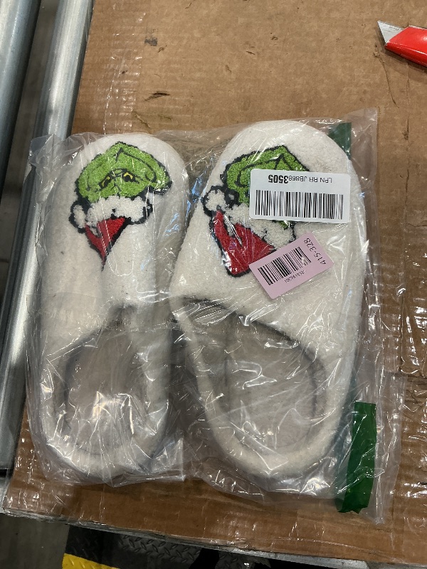 Photo 1 of **RECOMMEND WASHING?**NGGGN Women Men Cute Cartoon Christmas Slippers Winter Plush Funny Slippers Comfy Warm Furry House Shoes Monster-43-44