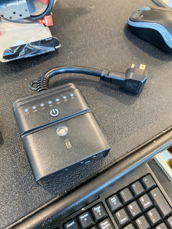 Photo 1 of ***MISSING REMOTE*** BN-LINK Outdoor Light Timer, Waterproof Plug-in Dusk-to-Dawn Controller with 2 Grounded Outlets for Christmas & Halloween String Lights, 15A 1/2HP, ETL Listed, 100 ft RF Range, Remote Included