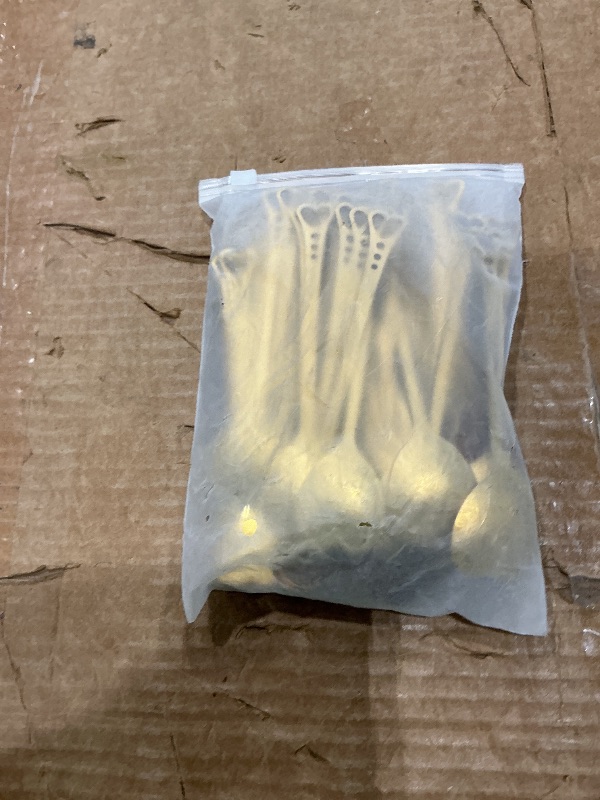 Photo 1 of 10-Piece Heart-Shaped Stainless Steel Dessert Spoon Set for Home, Restaurant, Cafe, and Bar - Elegant Design, Multi-Functional Usage, and Durable Quality Gold