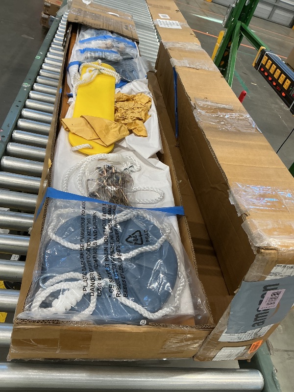 Photo 1 of **MISSING PARTS**
ROBUD 3-in-1 Playground Wooden Swing Sets for Backyard, DIY Swing Sets with Tree Swing and 2 Toddler Swings, Kids Outdoor Play Equipment, Outdoor Playset for Kids & Toddlers, Ages 3+