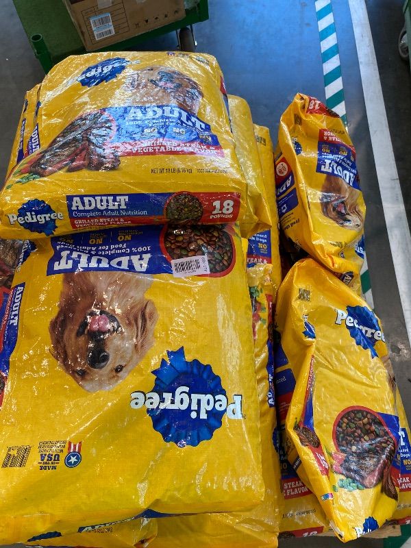 Photo 1 of **EXPIRES 04/11/26**   Pedigree Adult Dry Dog Food, Complete Nutrition, Grilled Steak & Vegetable Flavor, 18 lb. Bag 26 count