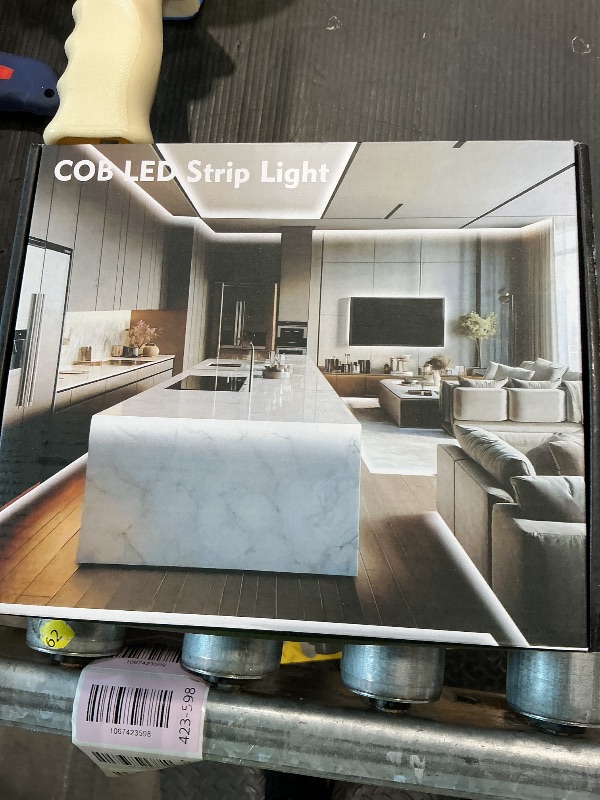 Photo 1 of 100FT COB Led Strip Lights, Uniform 6500K COB Rope Light,Bright Daylight White lights,High Density,App/Remote Control,Indoor 24V Cuttable Cabinet Lights for Bedroom,Bookshelf,Showcase,Kitchen