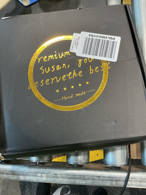 Photo 1 of 10" Oak Wood Lazy Susan Turntable Organizer, Lazy Susan for Cabinet Dining Table Pantry Kitchen Countertop Spice Bathroom Vanity Tray for Counter Dresser Sink Soap Holder Coffee Table Bar Decor Black