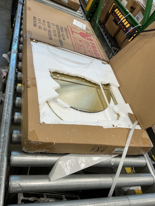 View 3 of *USED*
womilous Gold Oval Mirror, 40"x15" Oblong Wall Mirror Decorative, Modern Bathroom Mirrors for Over Sink, Unique Shaped Mirros for Vanity Living Room Bedroom Entryway Fireplace
