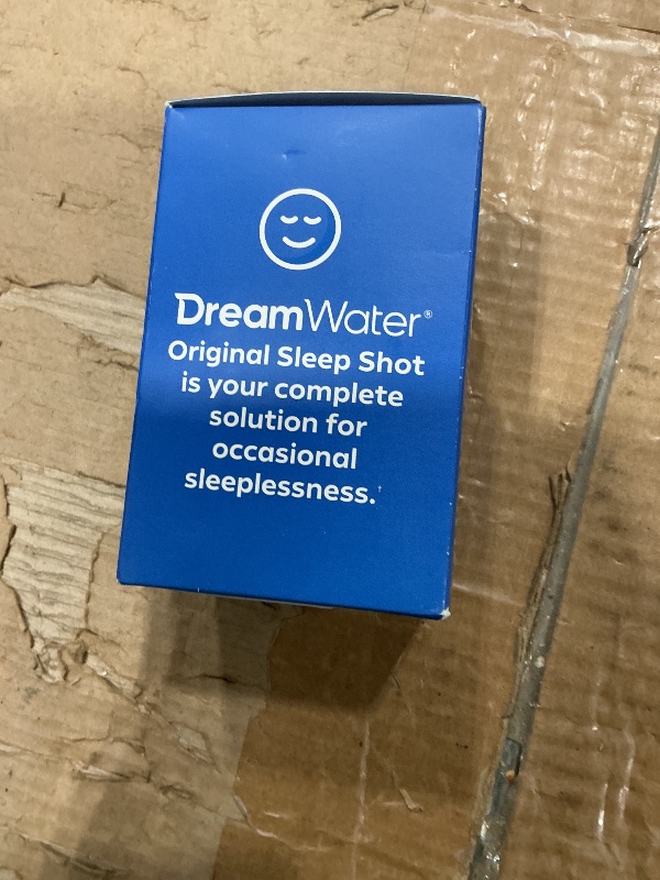Photo 1 of **Factory Sealed**
Dream Water Sleep Aid Supplement Drink; Melatonin 5mg, GABA, 5-HTP; Zero Sugar, Natural Flavors, No Added Colors, 2.5 oz Liquid Sleep Shots, Snoozeberry, 4-Count