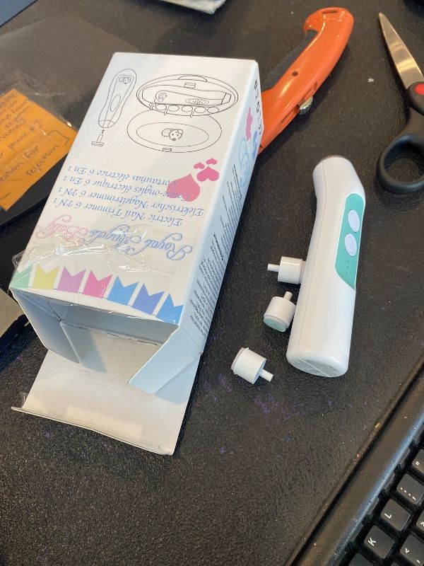 Photo 1 of ***MISSING PIECES*** Baby Nail Trimmer 6 in 1, Usage Labeled Case, Royal Angels Baby Electric Nail File, Baby Grooming Kit Manicure Set for Toddler and Adults, Newborn Toddler Toes & Fingernails Nail Care Kit (Babyblue)