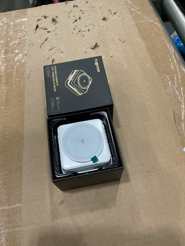 Photo 1 of ?2026 Upgraded?Wireless Charger 3 in 1, Foldable Wireless Charging Station with Light for Apple MagSafe Charger, Travel Magnetic Charger for iPhone 17/16/15/14/13/12 Apple Watch AirPods (20W Adapter)