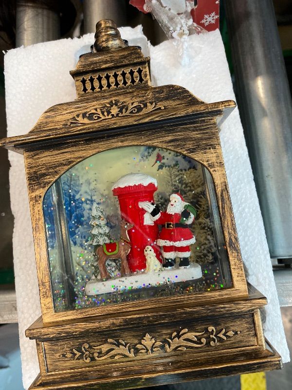Photo 1 of **SEE CLERK NOTES**
Christmas Lantern Snow Globes Lighted Water Glittering,with Santa Claus Projection/6H Timer/Music,Christmas Decorations Indoor-USB/Battery Operated-Gifts for Kids Adults