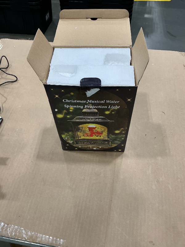 Photo 1 of **SEE CLERK NOTES**
Christmas Lantern Snow Globes Lighted Water Glittering,with Santa Claus Projection/6H Timer/Music,Christmas Decorations Indoor-USB/Battery Operated-Gifts for Kids Adults