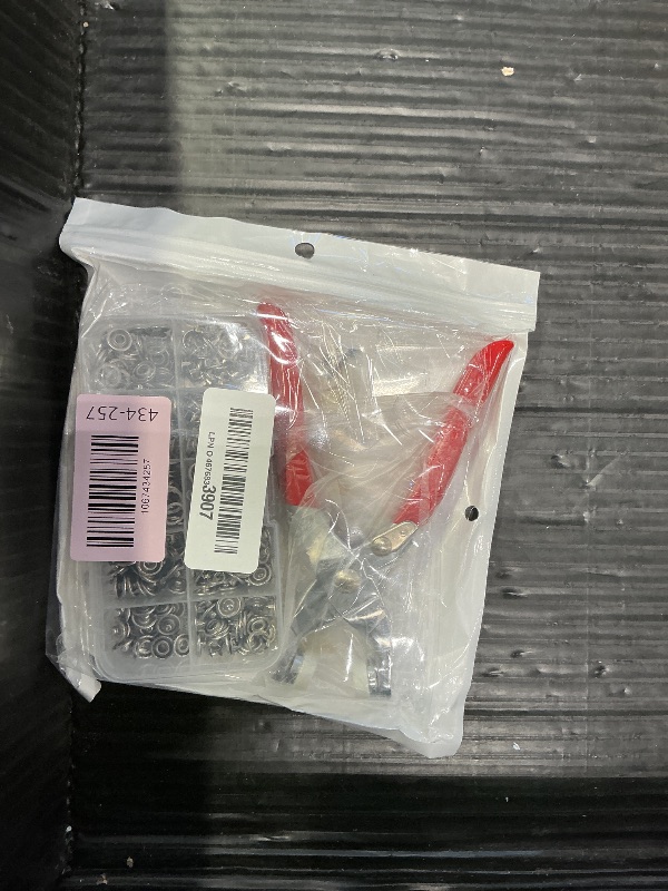 Photo 1 of 100 Sets Metal Snap Buttons Kit with Fastener Pliers Press Tool - 400 PCS 9.5mm Snap Fasteners for DIY Crafts, Clothing, Hats, Sewing, and Fabric Projects