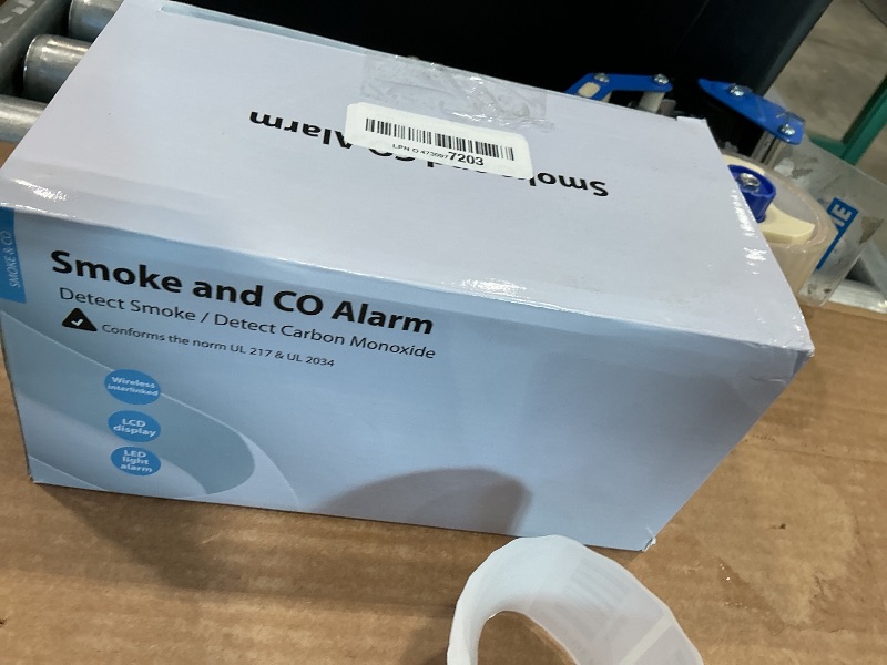 Photo 1 of 10-Year Battery Wireless Interconnected Smoke and Carbon Monoxide Detector, Smart Interlink Smoke CO Alarm with Digital Display, Fire and CO Combo Alarm for Home (6 Pack)