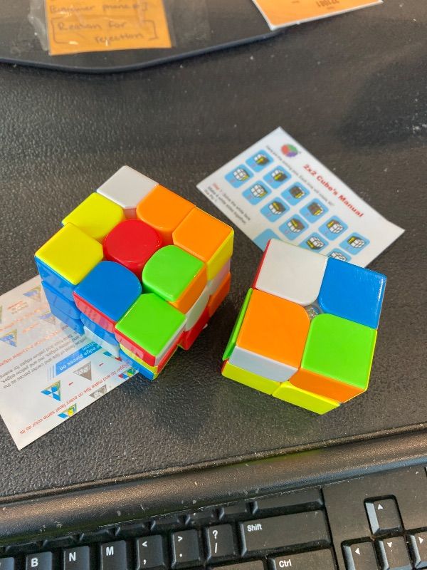 Photo 1 of ***MISSING PIECE*** STEAM Life Speed Cube Set 3 Pack - Magic Cube Set with 3x3 & 2x2 Speed Cubes, Pyramid Cube - Smoothly Collection for Kids, Teens & Adults