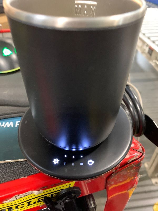 Photo 1 of ***it has no lid*** AZFUNN Self Heating Coffee Mug with Lid & Self Stirring, Temperature Control Electric Heated Smart Cup, 8 Hours Auto Shut Off, Gifts for Women Men (Black)