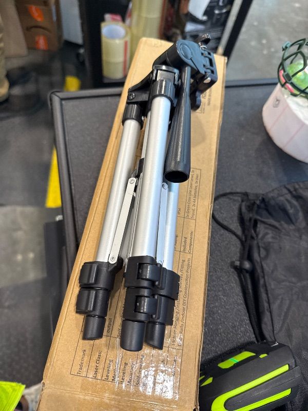 Photo 1 of **USED**
ASOBRIS Laser-Level-with-Tripod, Green Cross Line Laser with Tripod Self-Leveling, Lazer Leveler Tool for Picture Hanging Construction Floor Tile Wall Home Renovation, Indoor Project