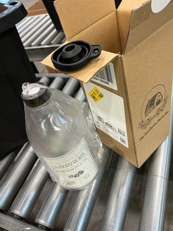 Photo 1 of ***EMPTY BOTTLE*** The Farmhouse Room Inc. Laundry Beads Dispenser Bottle - Scent Beads Container for Laundry Room Organization - 1/2 Gallon BPA Free & PET Plastic Bottle for Laundry Beads with Waterproof Label - 64 oz