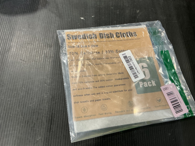 Photo 1 of *4 pack* Homaxy Swedish Dishcloths for Kitchen, 6 Pack Reusable and Washable Cellulose Sponge Cloths Dish Towels, Absorbent and No Odor Paper Towels for Dishes ? Counters, Grey