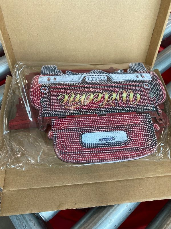 Photo 1 of ***MISSING PIECES*** ***READ CLERK NOTES*** Burbell 21 Pcs Interchangeable Diamond Painting Welcome Sign for Christmas Front Door Diamond Painting Truck Decor Interchangeable Seasonal Welcome Sign for DIY Set Wall Window Farmhouse(Red)