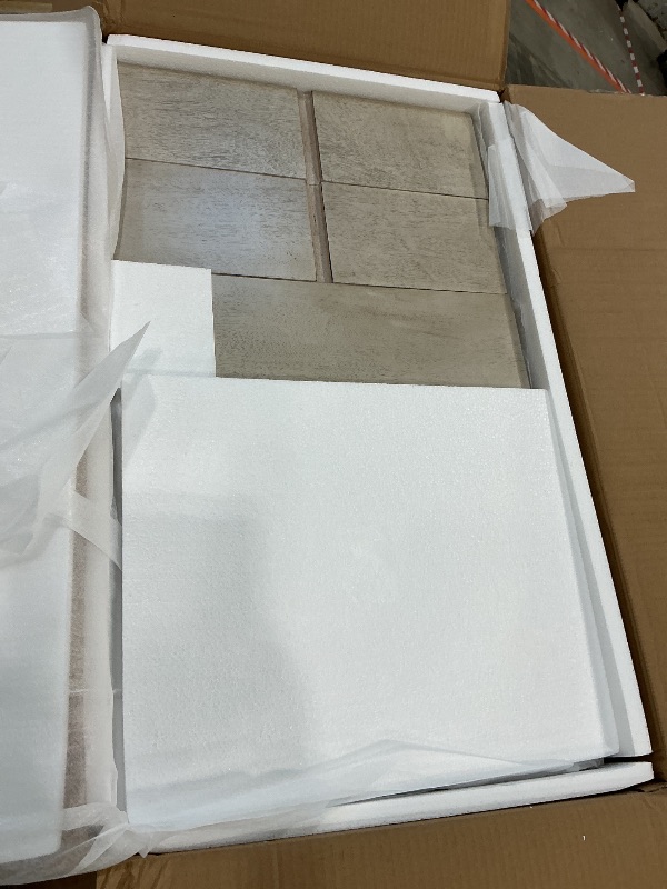 Photo 1 of **MISSING PARTS**
Peatuk 77.7'' Extendable Dining Table for 6, Farmhouse Solid Wood Dining Table for Kitchen, Dining Room, Restaurant, Natural Eco-Friendly, Washed Gray