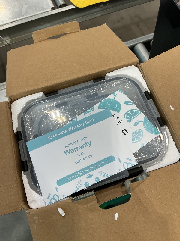 Photo 1 of *Damaged crack* HOMBERKING 10 Pack Borosilicate Glass Meal Prep Containers with Locking Lids, Glass Food Storage Containers Set, Airtight Lunch Bento Boxes, BPA-Free & Leak Proof, 36oz & 14oz, Freezer, Oven Safe