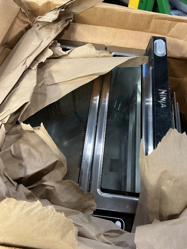 Photo 1 of **MINOR DAMAGE - USED**
Ninja DCT451 12-in-1 Smart Double Oven with FlexDoor, Thermometer, FlavorSeal, Smart Finish, Rapid Top Convection and Air Fry Bottom , Stainless Steel