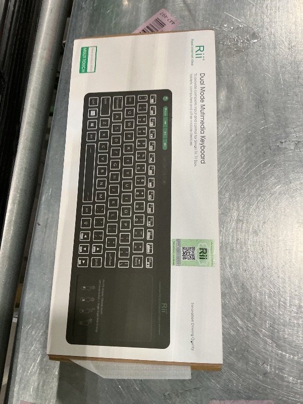 Photo 1 of (Dual Mode) Rii RT518S Wireless and Bluetooth 2-LED Color Backlit Multimedia Keyboard with Multi-Touch Big Size Trackpad,Rechargable Keyboard for Android TV Box,PC,Tablets,Smart TV, HTPC, IPTV,Windows
