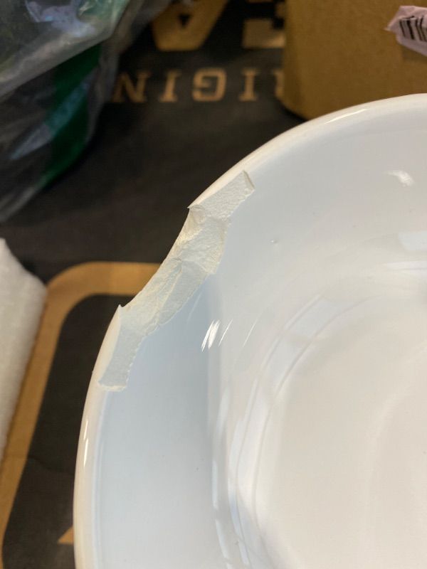 Photo 1 of ***MINOR DAMAGE*** ***READ CLERK NOTES***  LoeJan Elevated Cat Food Bowl, 5 Oz Ceramic Raised and Tilted Water Bowl, Anti Vomiting and Protect Pets' Spines Dishes for Small Dog, Fat Faced Cat, Kitten (White, 1 Pack)