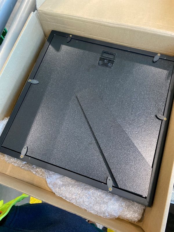 Photo 1 of **MINOR DAMAGE - USED**
Cinnvoice 2 Pcs Enamel Pin Display Frame, 11x11 and 7x9 Inch Shadow Box for Wall and Tabletop Pin Display Board, Medals, Jewelry Collection, Black, Christmas Gifts