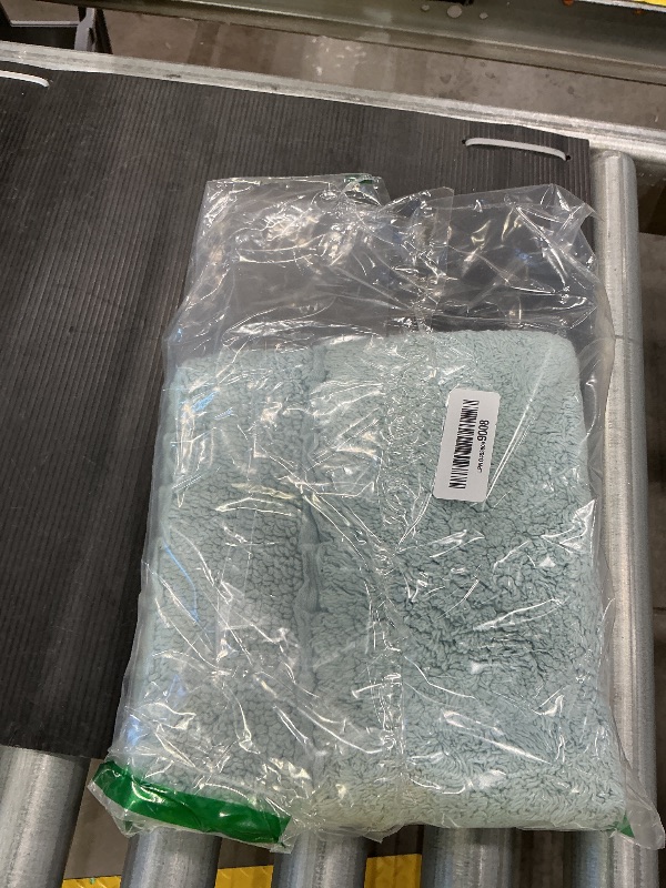 Photo 1 of *Missing Parts*
Laura Ashley Ruffle Border 100% Cotton Bath Rug Set, Aqua, 17" x 24"/ 20" x 32"