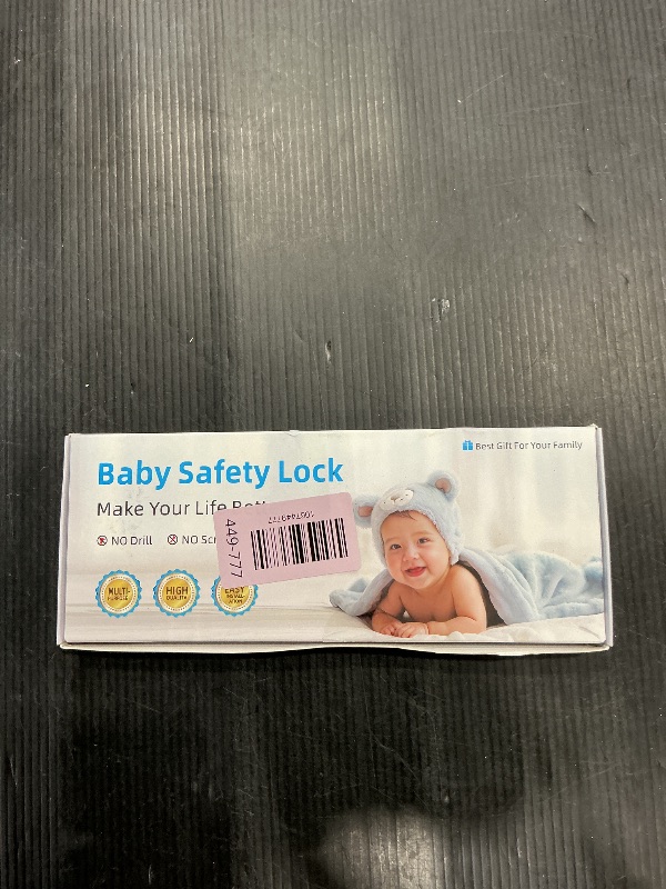 Photo 1 of (2 Pieces) NiceTCU Baby Safety Lock for Drawer, Refrigerator, Washer, Toilet, Cabinet, Closet, Oven and Multi-Purpose Child Safety Lock, 3M Adhesive No Punching, Easy Installation