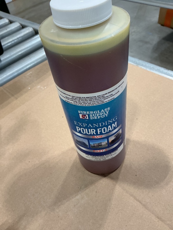 Photo 1 of ***MISSING BOTTLE*** 2 Lb Density Expanding Pour Foam, 2 Part Polyurethane Closed Cell Liquid Foam for Boat and Dock Flotation, Soundproofing, Filling Voids, and Insulation (Quart Kit)