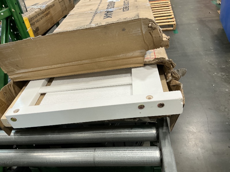 Photo 1 of **MISSING SCREWS**Full Size Floor Bed with Slats and Center Support Bar, Montessori Floor Bed with Fence and Door White