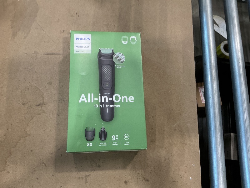 View 2 of **MISSING CHARGER**
Philips Norelco All-in-One 3000 Series 13 in 1 Trimmer, Beard Styler & Men's Hair Clipper, 9 Length Settings & Self-Sharpening Skin-Friendly Blades, MG3919/50