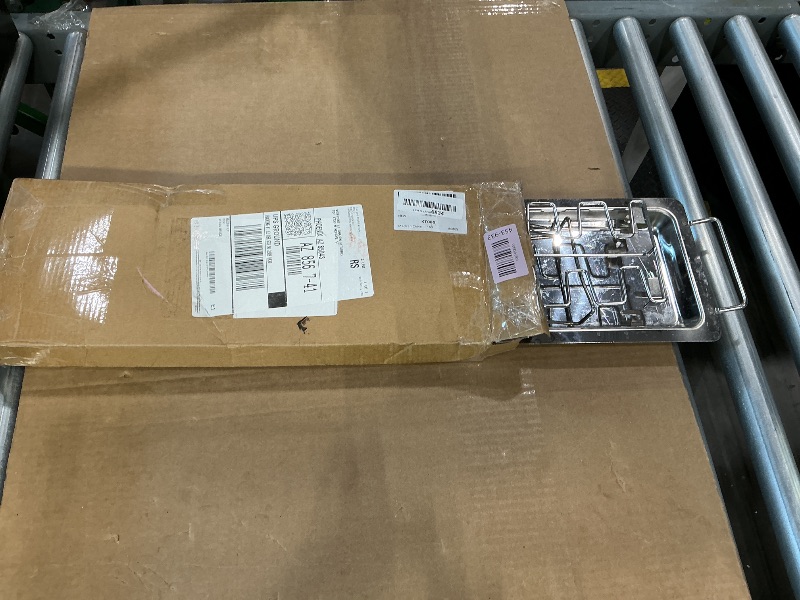 Photo 1 of **MINOR DAMAGE - USED**
G.a HOMEFAVOR 14-Slot Chicken Leg Rack for Grill & Wings - Premium Stainless Steel Foldable Roasting Rack with Detachable Drip Pan, Dishwasher-Safe BBQ Accessories for Oven, Grill, Camping, Parties