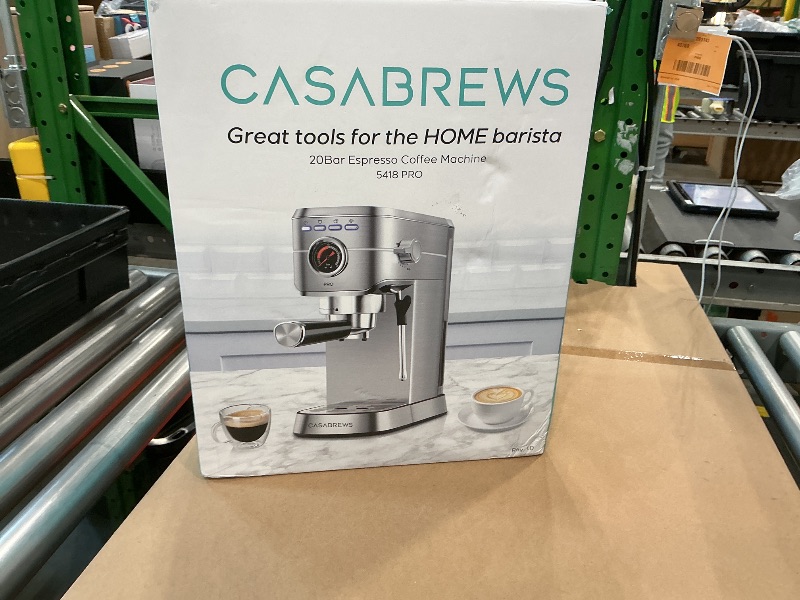 Photo 1 of ***Missing Hardware****CASABREWS 5418 PRO Espresso Machine 20 Bar, Upgraded Espresso Maker with Powerful Steam Milk Frother, Stainless Steel Coffee Machine with Fast Heating System for Cappuccino, Latte, Silver