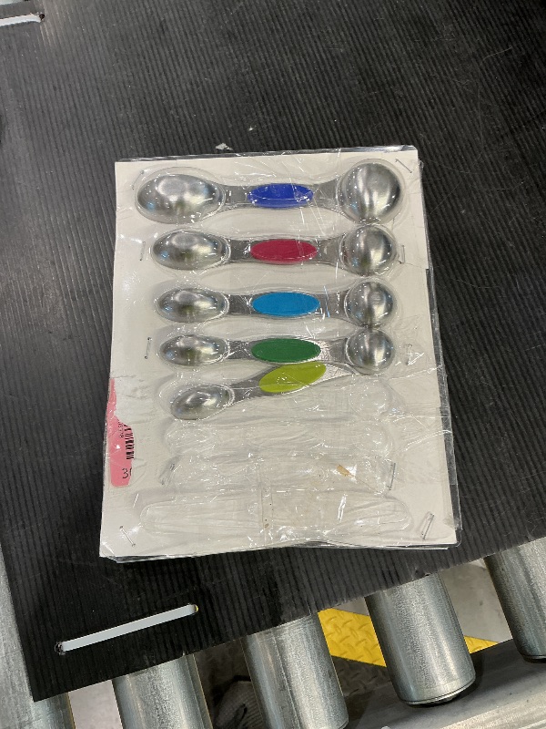 Photo 1 of ***SEE CLERK COMMENTS*** ChefAide Pack of 8 Stainless Steel Magnetic Measuring Spoons Set, Dual Sided, Stackable, Adjustable Teaspoon and Tablespoon Measure Spoon with Leveler, Kitchen Gadgets