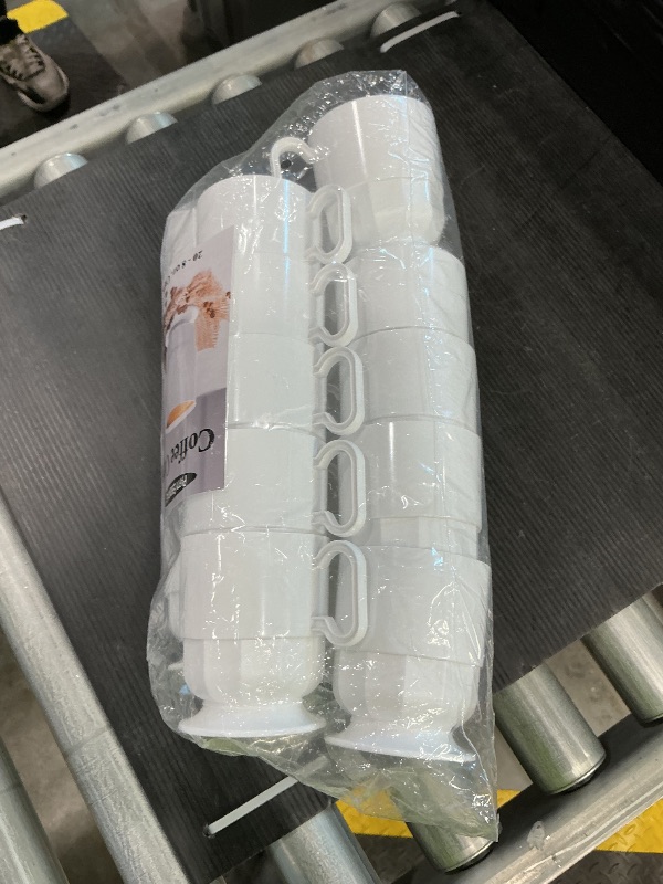 Photo 1 of ***SEE CLERK COMMENTS*** Party Essentials 8-Ounce Hard Plastic Coffee Cup/Tea Mug with Handle, 20-Count, Deluxe White