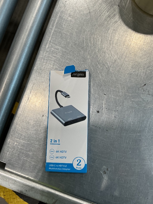 Photo 1 of (2 in 1) USB C to Dual Hdmi Adapter for 2 Monitors, (MST is not Support on MacOS, MacOS Allows Monitor Display 2 Separate Screens, Windows Allows Monitor Display 3 Separate Screens)