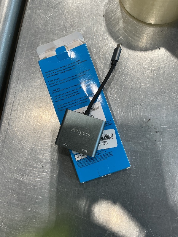 Photo 1 of (2 in 1) USB C to Dual Hdmi Adapter for 2 Monitors, (MST is not Support on MacOS, MacOS Allows Monitor Display 2 Separate Screens, Windows Allows Monitor Display 3 Separate Screens)