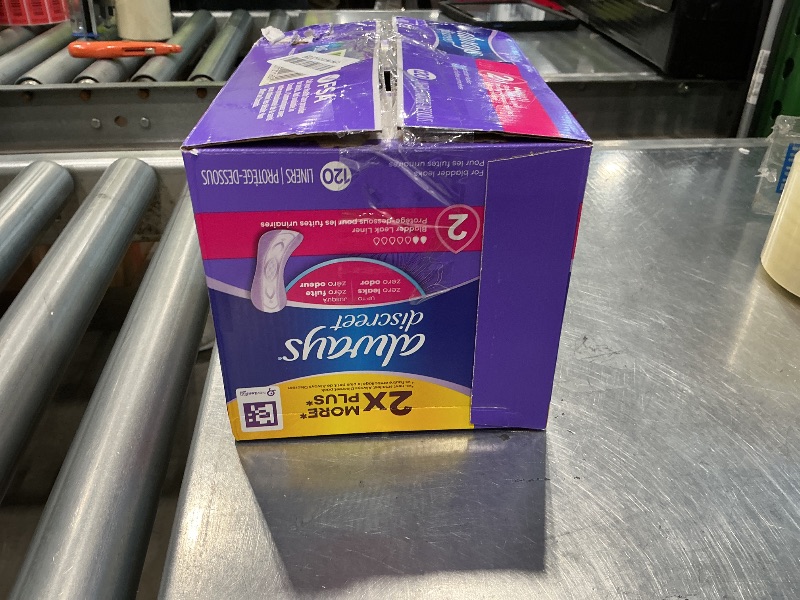 Photo 1 of *See Clerk Notes*
Always Discreet Incontinence Panty Liners for Bladder Leaks, Size 2, Very Light Absorbency, 120 Count